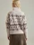 Noa Maison Stone Ethnic Pattern Mock Neck Cardigan