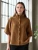 Nally & Millie Brushed Turtleneck Oversized Button Jacket