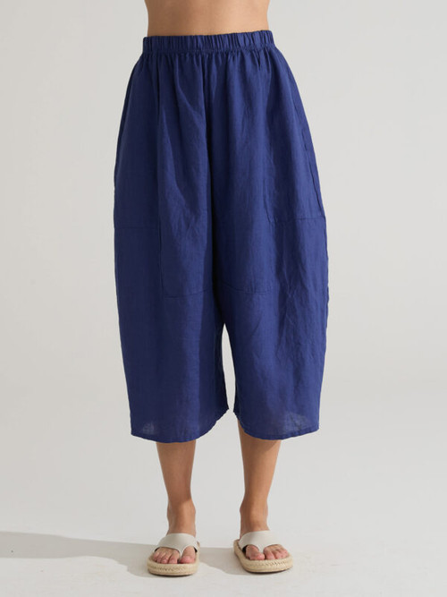 Cut Loose Hanky Linen Balloon Crop Pant - New Moon Boutique