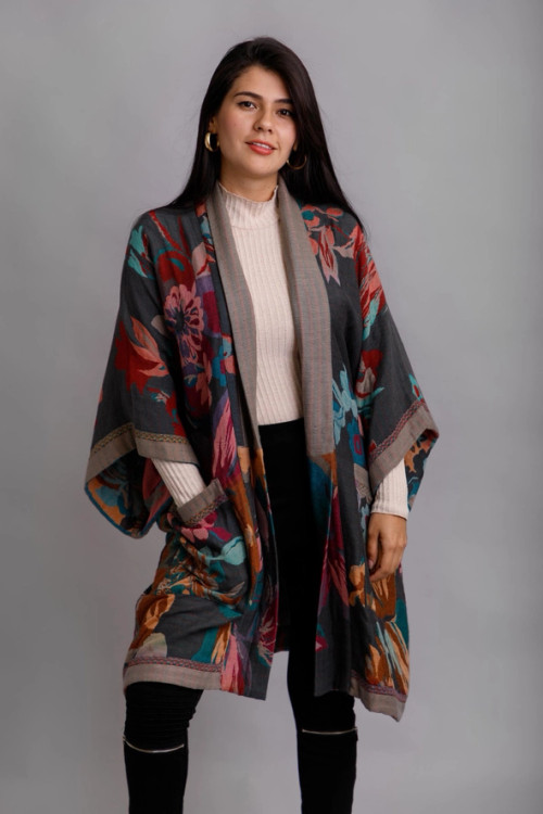 Saachi Floral Cotton Kimono Jacket - New Moon Boutique
