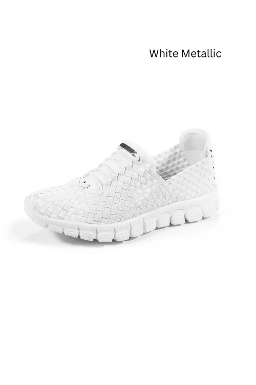 Zee Alexis Danielle No Tie Laces Woven Sneakers - New Moon Boutique