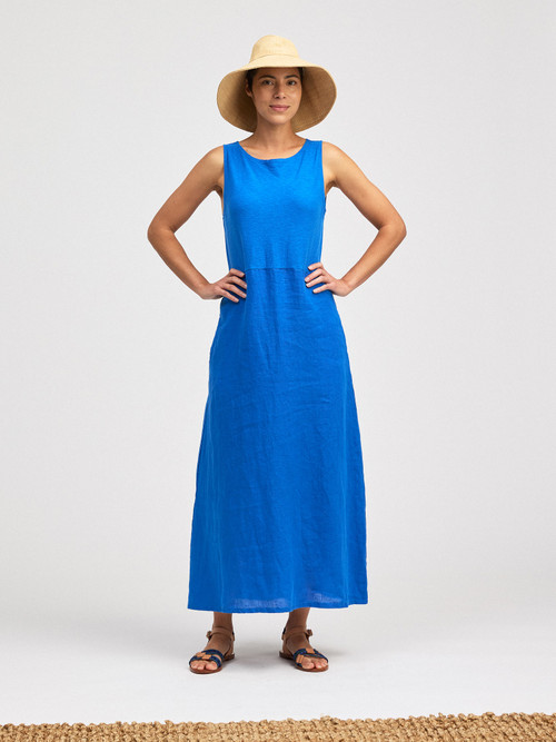 Cut Loose Linen Combo A-line Tank Dress