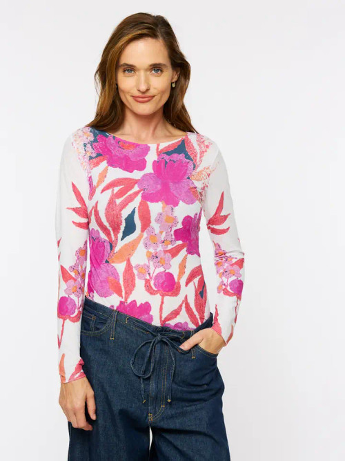 AMB Designs White Azalea Top - New Moon Boutique