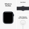 Apple Watch Series 8 GPS 41mm Smart Watch Midnight Aluminum Case, Midnight Sport Band M/L, Cycle Tracking, Activity Tracker, Voice Control, Heart Rate Monitor - Midnight