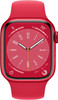 Apple Watch Series 8 GPS 45mm Smart Watch Red Aluminum Case, Product Red Sport Band M/L, Cycle Tracking, Activity Tracker, Voice Control, Heart Rate Monitor - Red