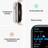 Apple Watch Series 8 GPS 45mm Smart Watch Silver Aluminum Case, White Sport Band S/M, Cycle Tracking, Activity Tracker, Voice Control, Heart Rate Monitor - White