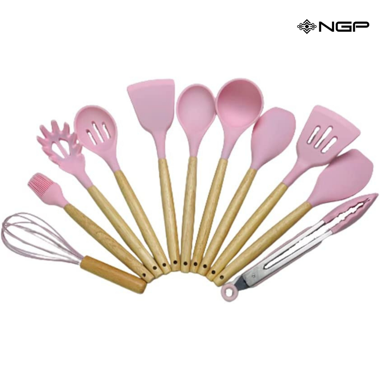 33 PCS Silicone Cooking Utensils Set, Kikcoin Wood Handle Kitchen Utensils  Set with Holder, Spatulas Silicone Heat Resistant Cooking Gadgets for  Nonstick Cookware, Creamy Pink - Yahoo Shopping