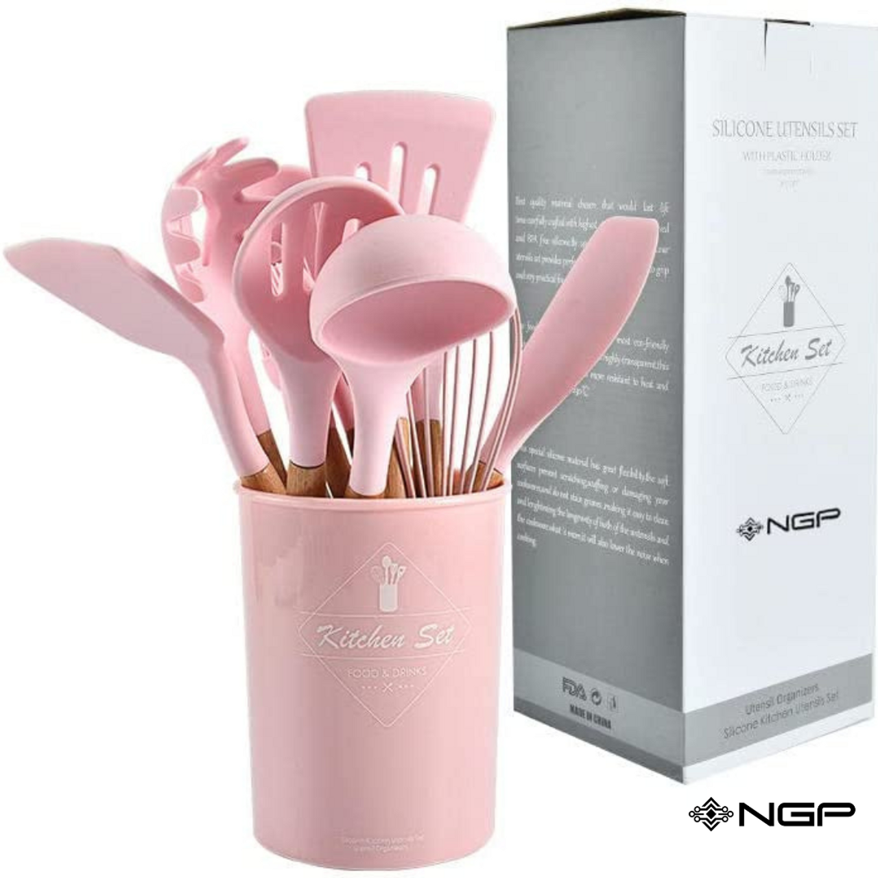 Kitchen Utensil Set - Premium Silicone Cooking Utensils - Nonstick Kitchen  Utensils - Kitchen Gadgets Cookware Set - Best Kitchen Tool Set for Baking  Cooking & Mixing,Pink Duck Tongue Scraper 