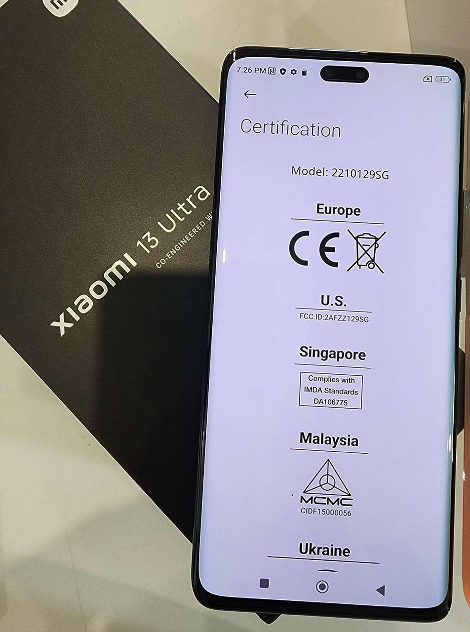  Xiaomi Mi 13 Ultra 5G 256GB 12GB Factory Unlocked (GSM Only   No CDMA - not Compatible with Verizon/Sprint) China Version - White : Cell  Phones & Accessories