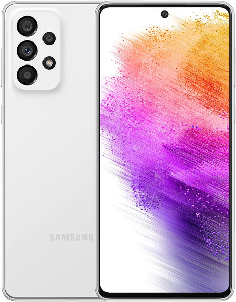 SAMSUNG Galaxy A73 5G Dual A736B 128GB ROM 8GB RAM Factory Unlocked (GSM Only | No CDMA - not Compatible with Verizon/Sprint) Mobile Cell Phone – Awesome White