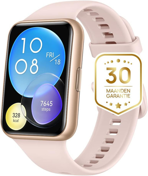 Huawei Watch Fit 2 Bluetooth Smartwatch 1.74"  AMOLED Screen Silicone Strap - Sakura Pink