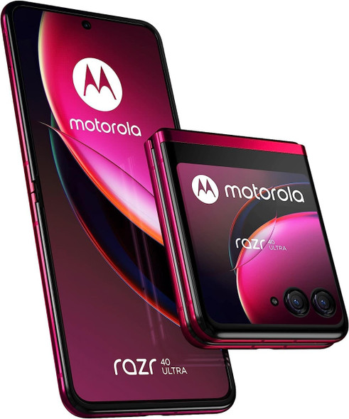 Motorola RAZR 40 Ultra 5G Dual 512GB 12GB RAM Unlocked (GSM Only | No CDMA - not Compatible with Verizon/Sprint) China Version - Viva Magenta