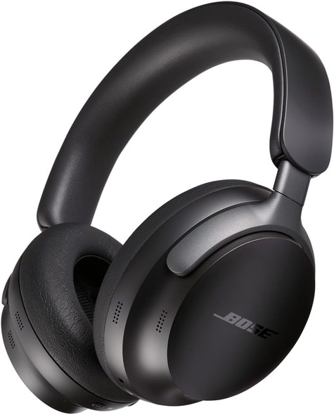 Bose QuietComfort Ultra Wireless Noise Cancelling Headphones with Spatial Audio, Over-the-Ear Headphones with up to 24 Hours Battery Life - Black