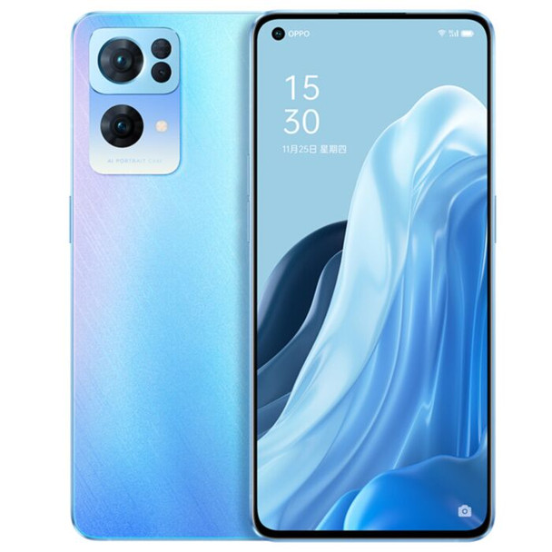 Oppo Reno 7 5G Dual 256GB 8GB RAM Factory Unlocked (GSM Only | No CDMA - not Compatible with Verizon/Sprint) - Startrails Blue