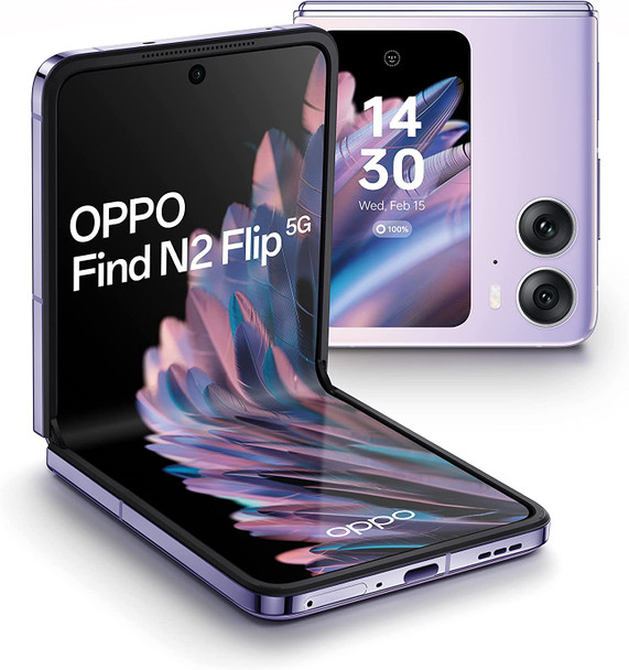 OPPO Find N2 Flip Dual SIM 256GB 8GB RAM Unlocked (GSM Only | No CDMA - not Compatible with Verizon/Sprint) Global - Purple