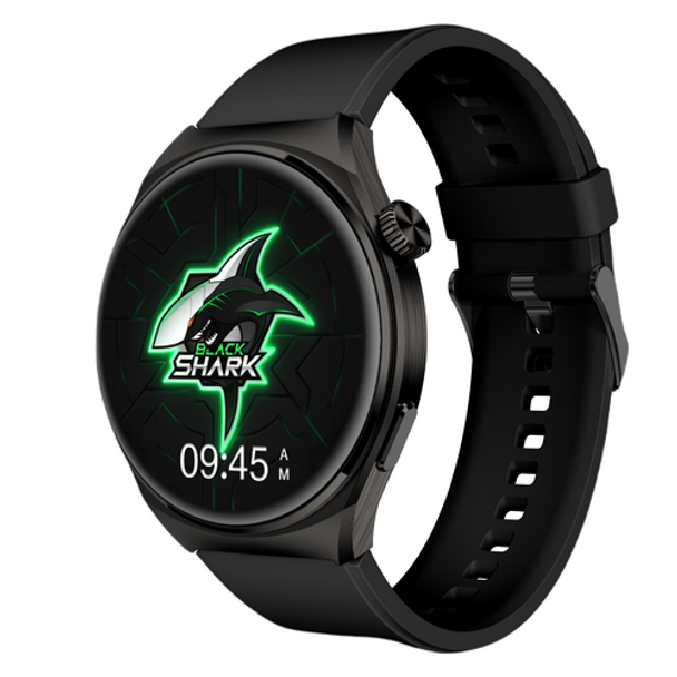 Black Shark S1 Smart Watch 1.43'' AMOLED Screen, 10 Days Battery Life, IP68 Waterproof, Health Monitoring, Wireless Charging – Black