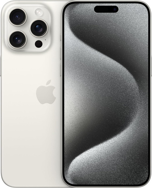 Apple iPhone 15 Pro Max 256GB 5G Physical DUAL SIM A3108 Unlocked (GSM Only | No CDMA) Global – White Titanium