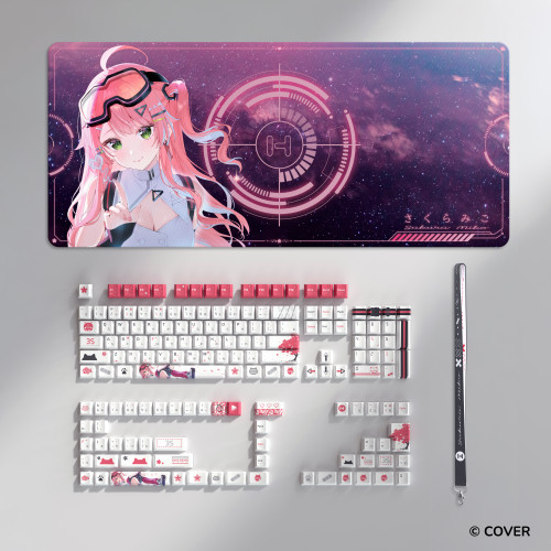 Sakura Miko Keycap Set and Desk Pad Bundle