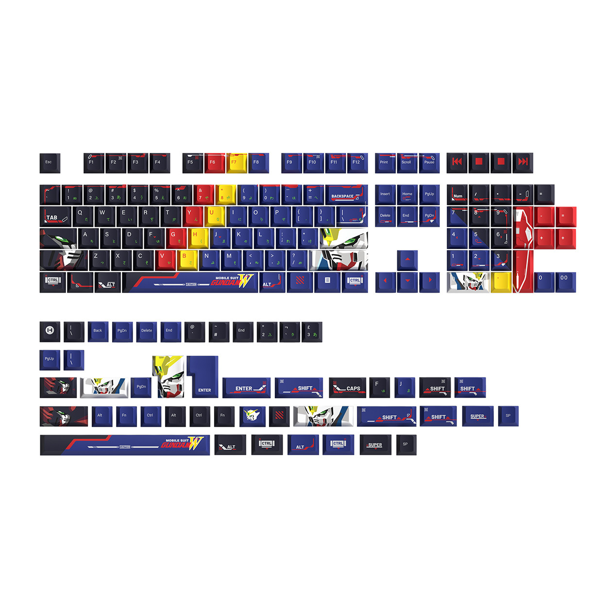 Gundam Wing Keycap Set