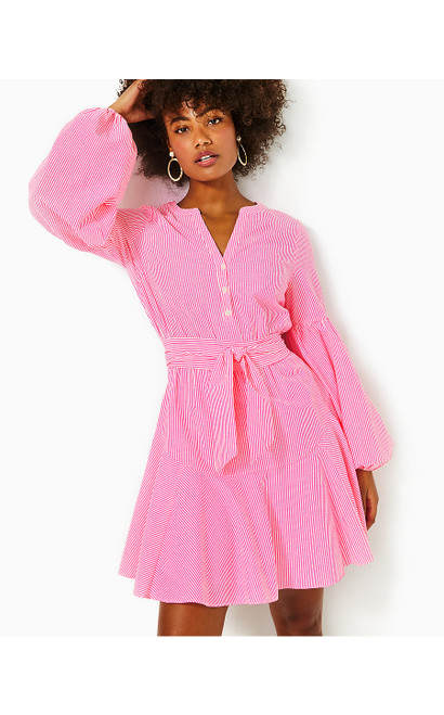 CARLA STRIPED DRESS - ROXIE PINK HARBOR STRIPE