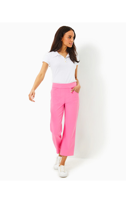 UPF 50+ LUXLETIC 26" ALSTON CROP PANT - CONFETTI PINK