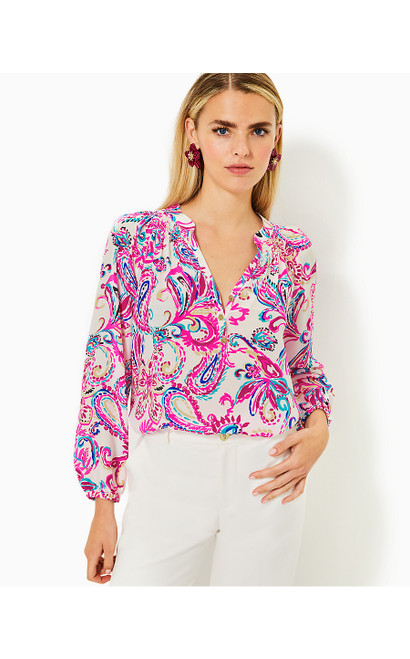 ELSA SILK TOP - COCONUT FLITTING ABOUT