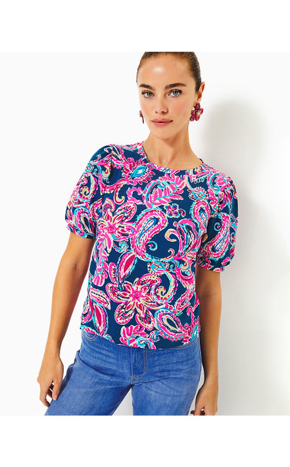 RHETT KNIT TOP - MULTI FLITTING ABOUT