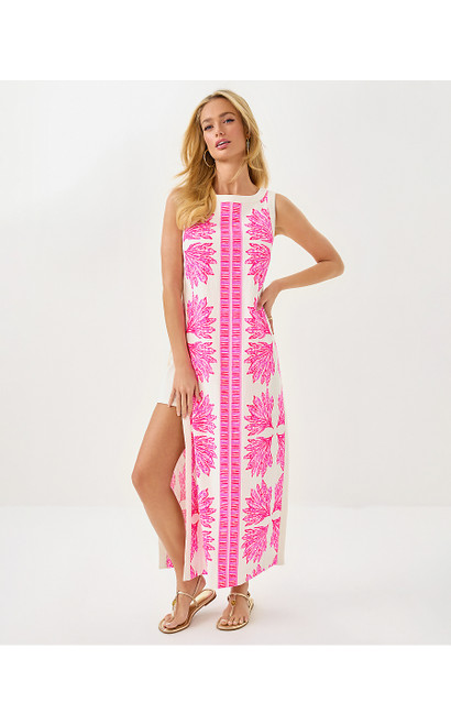 ELEANORA MAXI SHIFT ROMPER - PINK BLISS SHADY BABE ENGINEERED