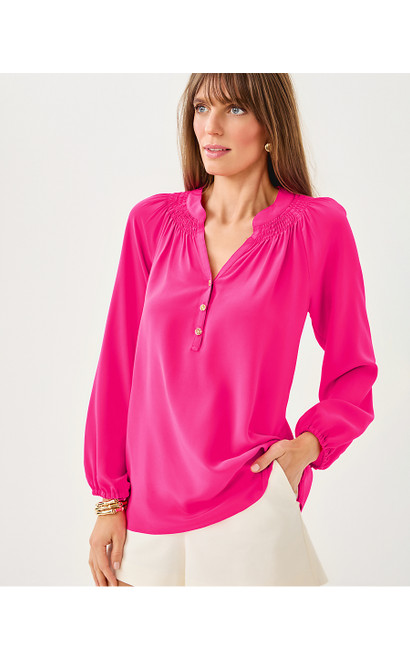 ELSA SILK TOP - PARIGI PINK ELSA SILK TOP - PARIGI PINK