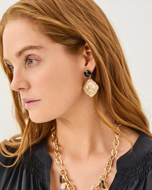 SUNSET SHADOWS EARRINGS - NOIR