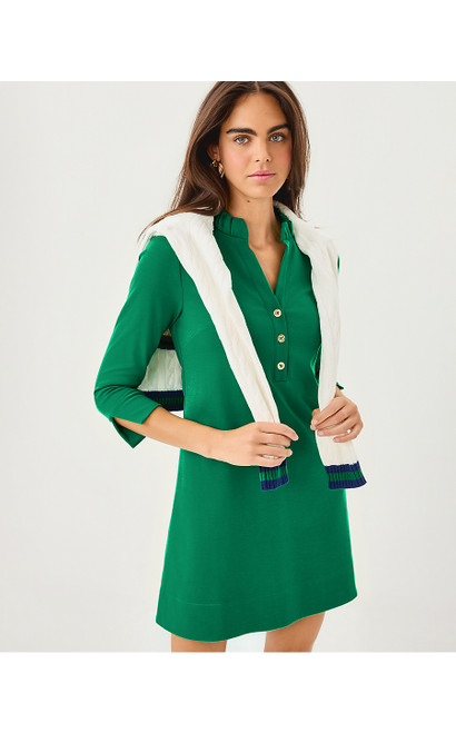 KNIGHTLEY DRESS - FIDDLE LEAF GREEN