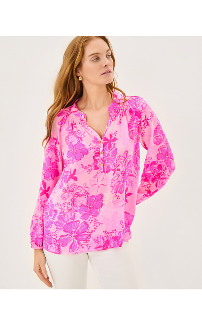 ELSA SILK TOP - PARIGI PINK SUPPORTING SQUAD