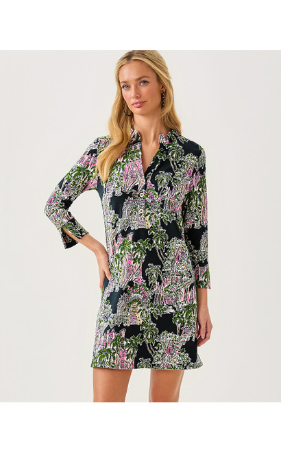 KNIGHTLEY DRESS - ONYX PB ANNIVERSARY TOILE KNIGHTLEY DRESS - ONYX PB ANNIVERSARY TOILE