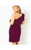 BORDEAUX ONE SHOULDER DRESS - AMARENA CHERRY KNIT PUCKER JACQUARD