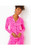 PAJAMA KNIT LONG SLEEVE BUTTON-UP TOP - CERISE PINK PINKIE PROMISES