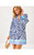 IRALANNE LONG SLEEVE POPOVER SHIRTDRESS - SAPPHIRE POOL SUMMER SHORELINES