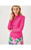 UPF 50+ LUXLETIC JUSTINE HALF ZIP JACKET - PARIGI PINK