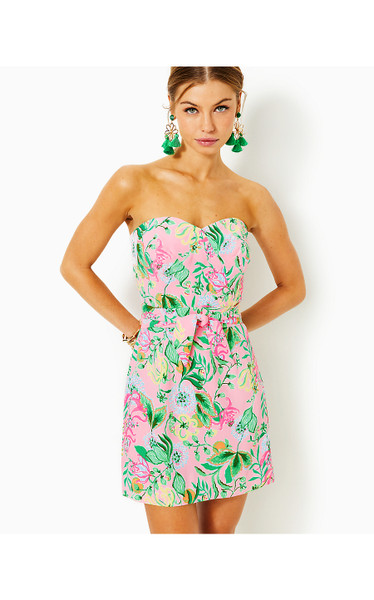 KYLO STRAPLESS SKIRTED ROMPER - MULTI VIA AMORE SPRITZER