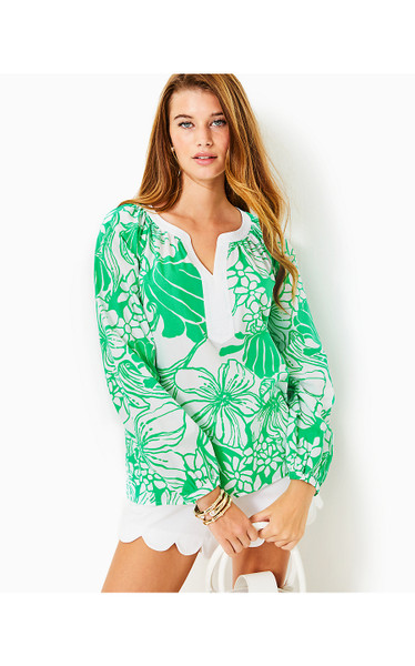 CAMRYN COTTON TUNIC - SPEARMINT OVERSIZED KISS MY TULIPS