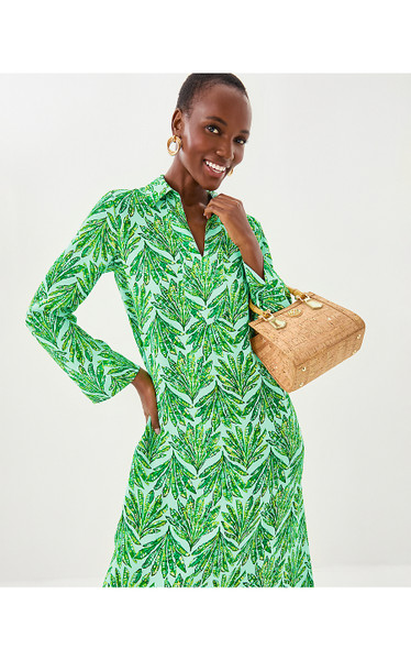 SIMONA DRESS - KITTS GREEN SHADY BABE