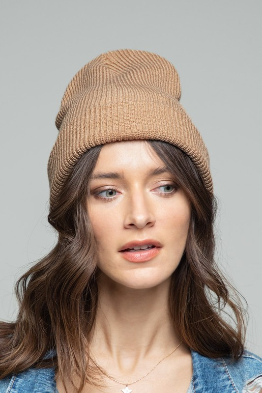 Slouchy Beanie - Light Brown - Farron 