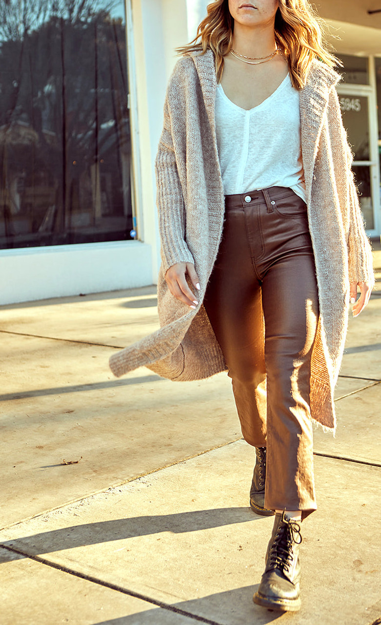 Beige chunky clearance knit cardigan