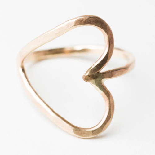 Forged Heart Ring - 14K Gold Filled