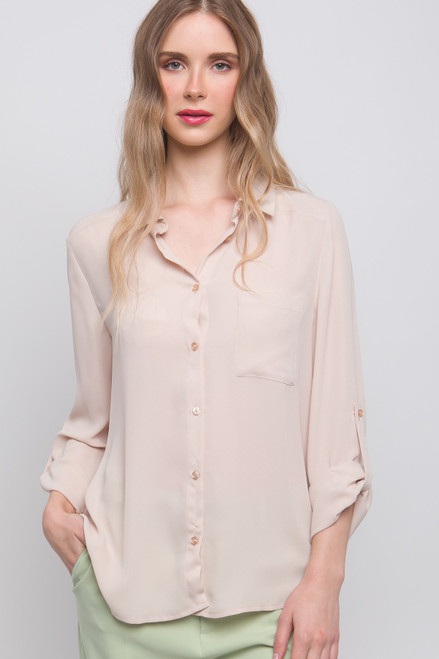 April Button Down - Natural 