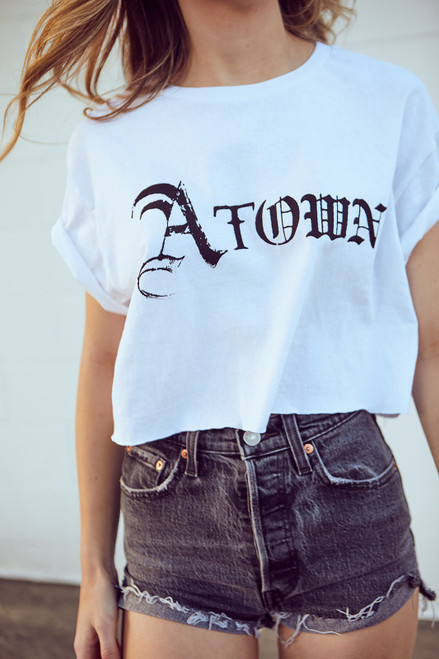 A-Town Cropped Tee - White