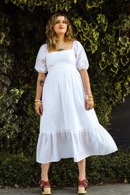 August Midi Dress - White