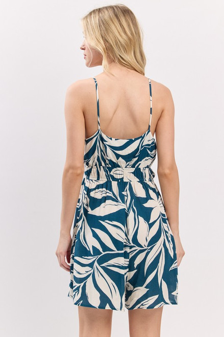 Paradise Print Romper - Teal