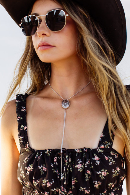 Metal Bolo Necklace