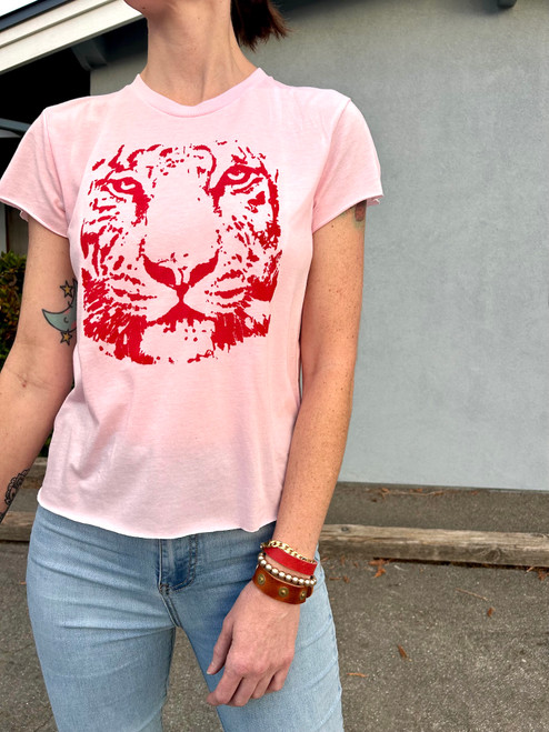 Warrior Tiger Tee - Pink/Red