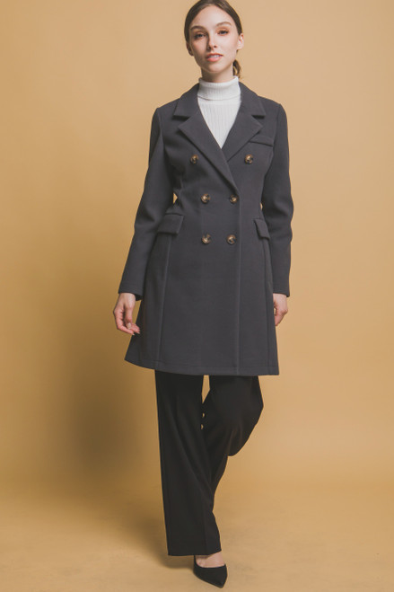 St. Abby Peacoat - Grey